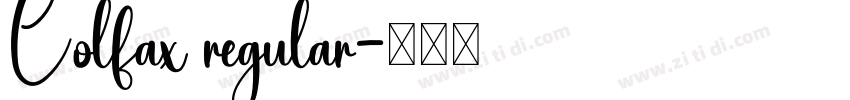 Colfax regular字体转换